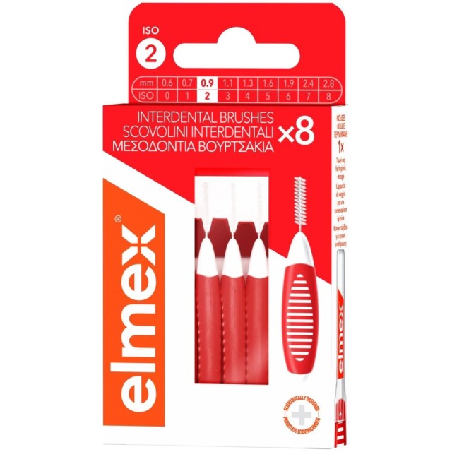 Elmex Interdental Brush Size 2 / 0.9mm, 8τμχ