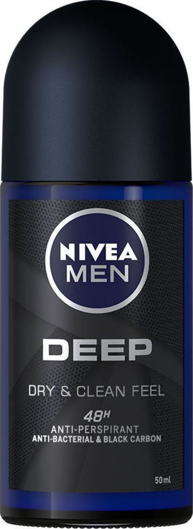 Nivea Men Deep Deodorant Anti Perspirant Ανδρικό Αποσμητικό Roll-on 48ωρης Προστασίας, 50ml