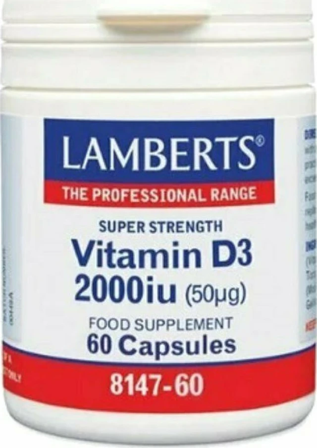 Lamberts Vitamin D3 2000iu 50μg, 60 Capsules