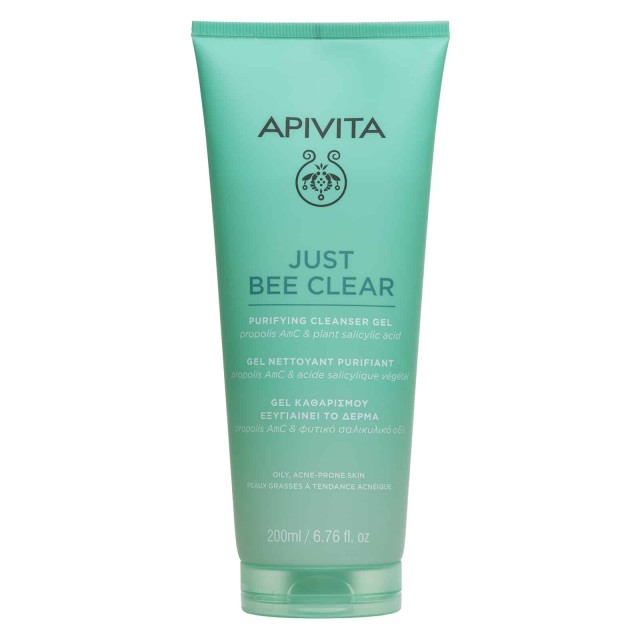 Apivita Just Bee Clear Purifying Cleansing Gel Καθαριστικό Τζελ Προ...