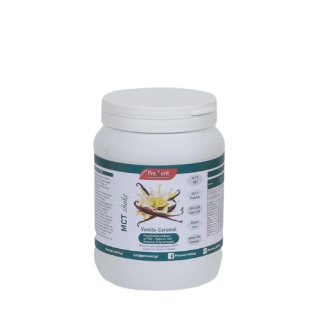 PreVent MCT Shake Vanilla-Caramel Υποκατάστατο Γεύματος με Γεύση Βανίλια-Καραμέλα για τον Έλεγχο του Σωματικού Βάρους, 440gr