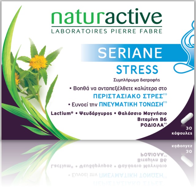 Naturactive Seriane Stress Συμπλήρωμα για το Άγχος 30 Κάψουλες