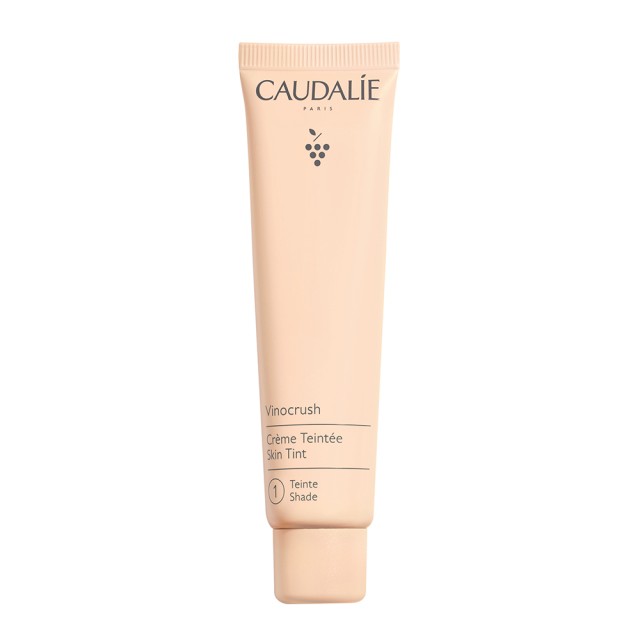 Caudalie Vinocrush Skin Tint - Shade 1 Ενυδατική - Καταπραϋντική Κρέμα Ημέρας Με Υαλουρονικό Οξύ, Νιασιναμίδη & Φυσικές Χρωστικές, 30ml