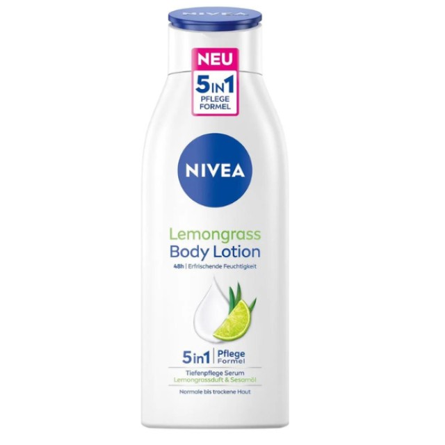 Nivea Body Lotion Lemongrass Γαλάκτωμα Σώματος 5 in1 48ωρη Ενυδάτωση Κανονικές/Ξηρές Επιδερμίδες, 400ml