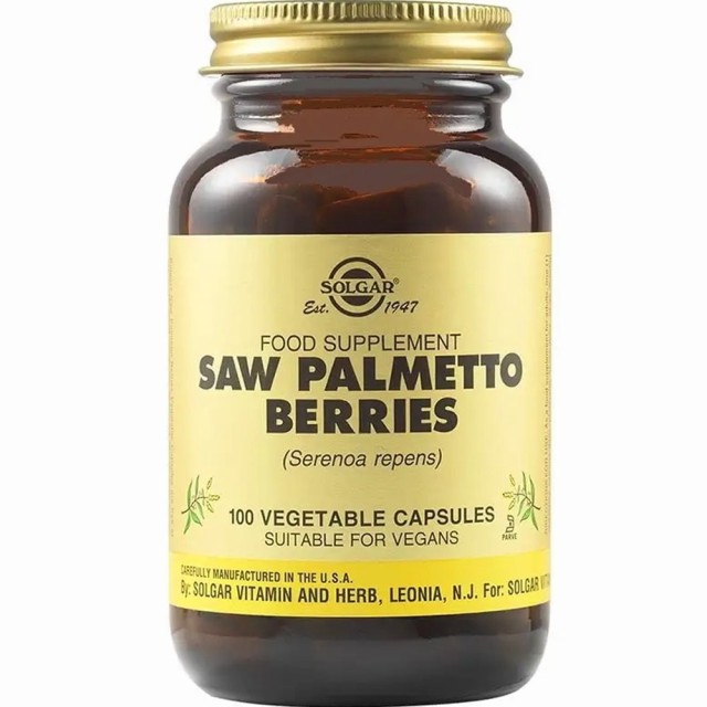 Solgar Saw Palmetto Berries Εκχύλισμα για Υγεία Προστάτη, 100 Φυτικ...