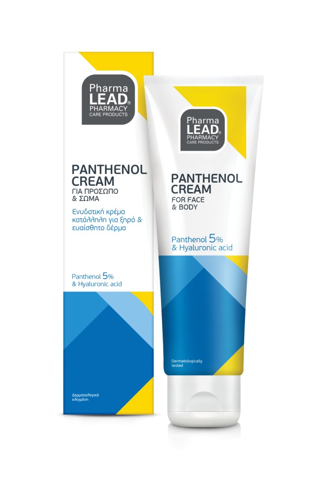 Pharmalead Panthenol Cream for Face & Body Ενυδατική Κρέμα Προσώπου Σώματος για Ξηρό & Ευαίσθητο Δέρμα, 100ml