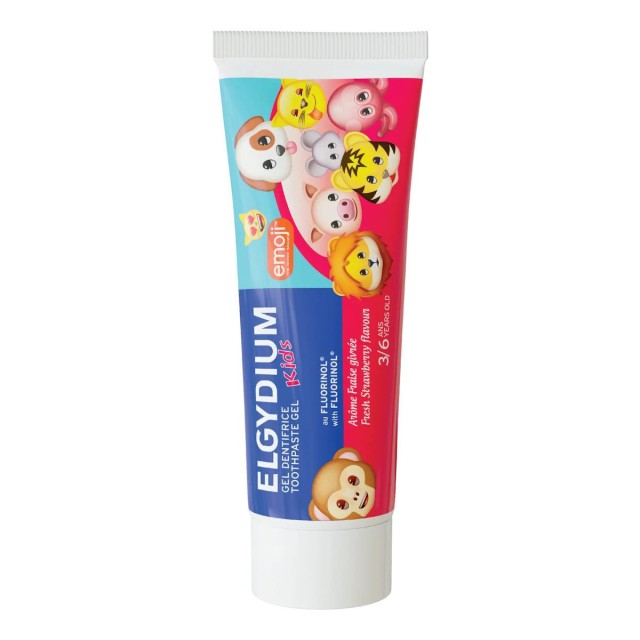Elgydium Κids Emoji Παιδική Οδοντόκρεμα με Γεύση Φράουλα, 50ml