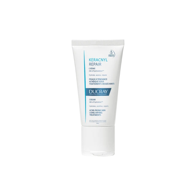 Ducray Keracnyl Repair Face Cream for Acne Prone Skin, 50ml