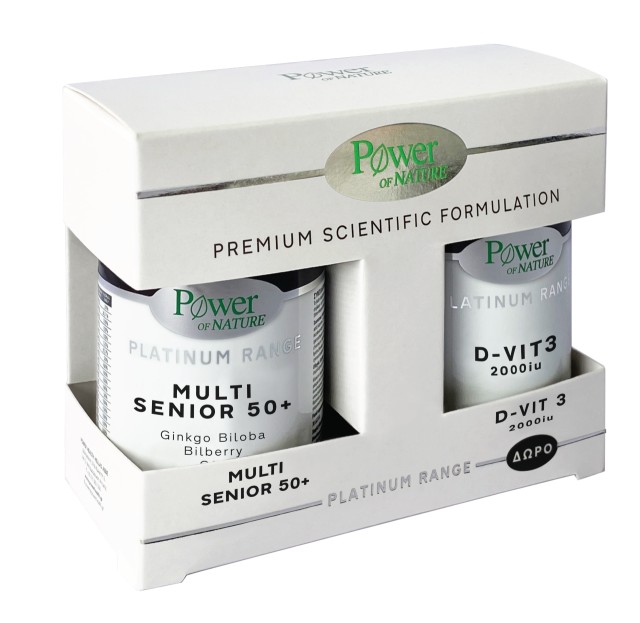 Power Of Nature Premium Scientific Formulation Platinum Range Multi Senior άνω των 50ετών 30 Κάψουλες & D-Vit3 2000IU, 20 Κάψουλες