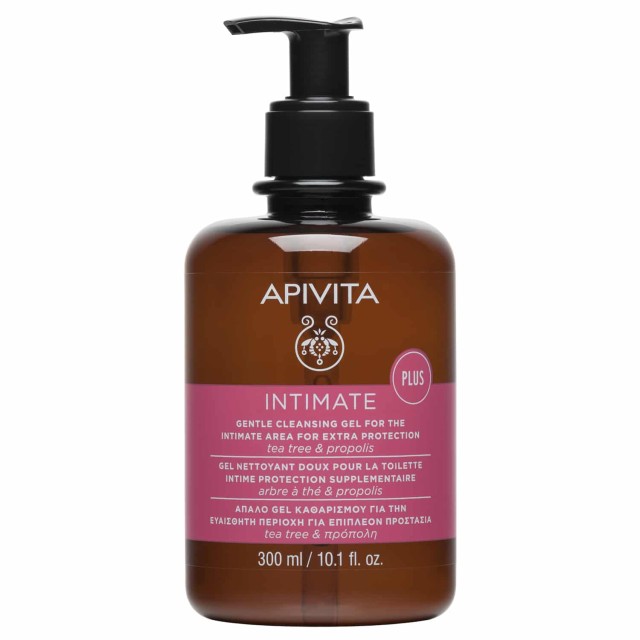 Apivita Intimate Plus με Tea Tree & Πρόπολη Τζελ Καθαρισμού Ευαίσθητης Περιοχής, 300ml