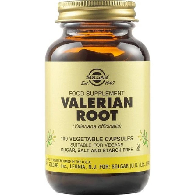 Solgar Valerian Root Βαλεριάνα, 100 Φυτικές Κάψουλες