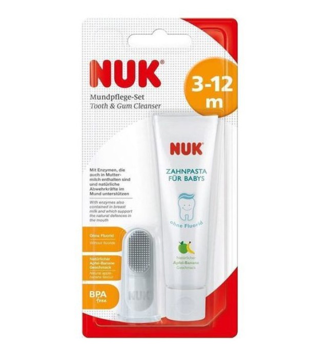 Nuk Tooth & Gum Cleanser Σετ Στοματικής Υγιεινής 3-12m