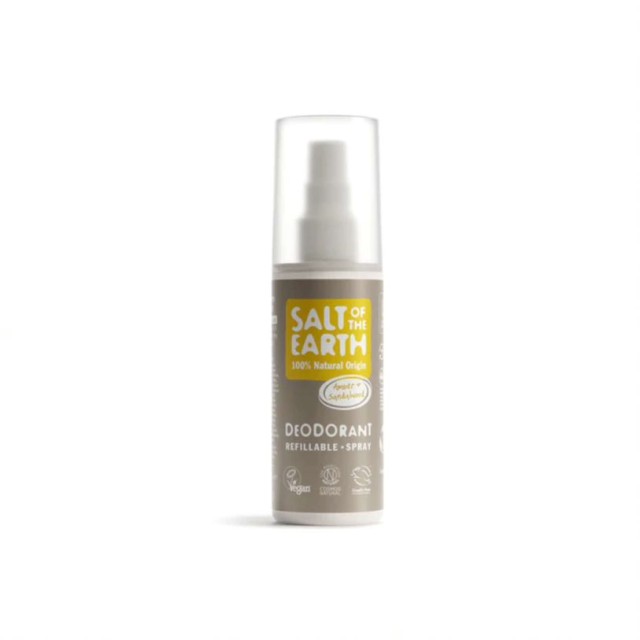 Salt of the Earth Vegan Natural Deodorant Spray Amber & Sandalwood Αποσμητικό Σπρέι, 100ml