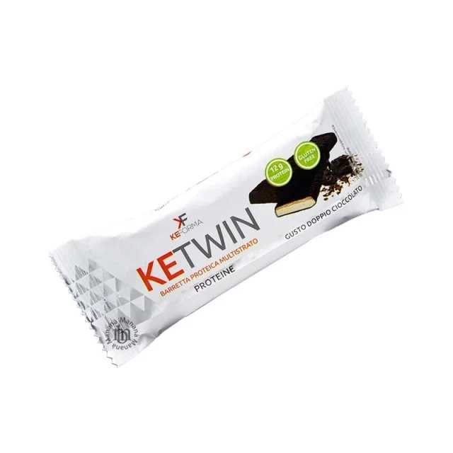 KeTwin Double Chocolate Protein Bar with Double Chocolate, 40g