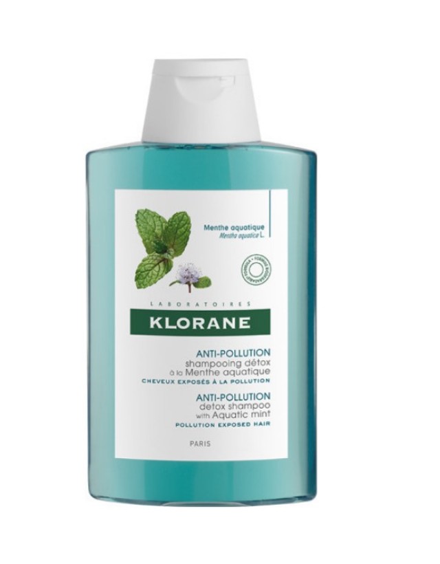 Klorane Aquatic Mint Shampoo Σαμπουάν Αποτοξίνωσης από την Ρύπανση 200ml