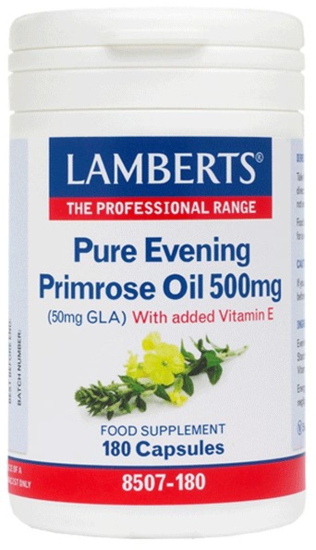 Lamberts Pure Evening Primrose Oil 500mg, 180 Κάψουλες