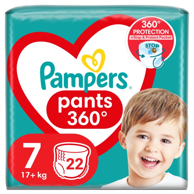 Pampers Pants Πάνα-βρακάκι Μέγεθος 7 (17kg+), 22 τμχ