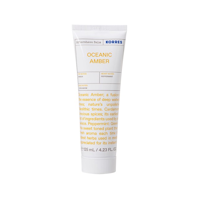 Korres Aftershave Balm Oceanic Amber Γαλάκτωμα Για Μετά Το Ξύρισμα, 125ml