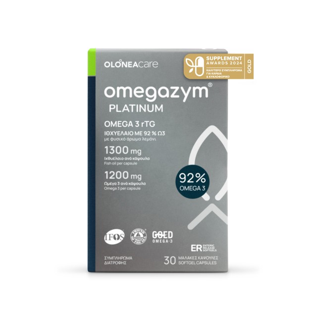 Olonea Omegazym Platinum Συμπλήρωμα Διατροφής με Ιχθυέλαιο με μέγισ...