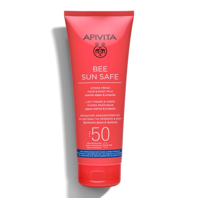Apivita Bee Sun Safe Ενυδατικό Αναζωογονητικό Γαλάκτωμα για Πρόσωπο & Σώμα Ελαφριάς Υφής SPF50, 200ml