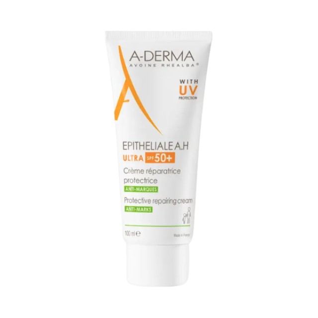 A-derma Epitheliale A.H Ultra Spf50+ Αντηλιακή Προστατευτική Επανορθωτική Κρέμα κατά των Σημαδιών, 100ml