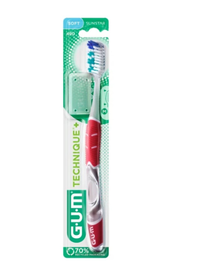 Gum 490 Technique Soft Full Μαλακή Οδοντόβουρτσα σε Διάφορα Χρώματα...
