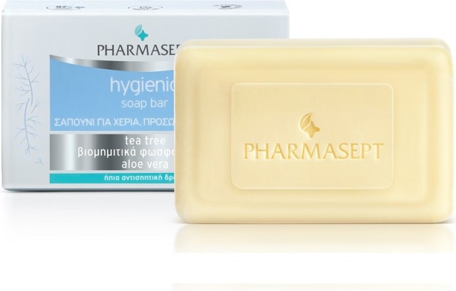 Pharmasept Hygienic Soap Bar Σαπούνι Με Ήπια Αντισηπτική Δράση Για Χέρια - Πρόσωπο - Σώμα, 100gr