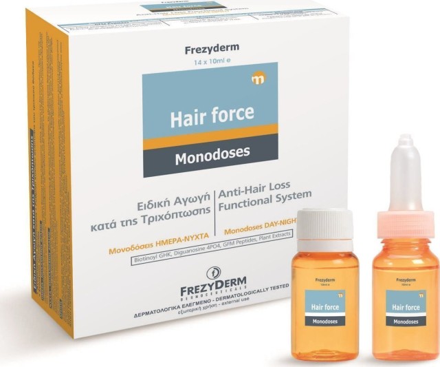 Frezyderm Hair Force Monodose Day/Night Αγωγή Κατά της Τριχόπτωσης σε Μονοδόσεις 14 Αμπούλες x 10ml