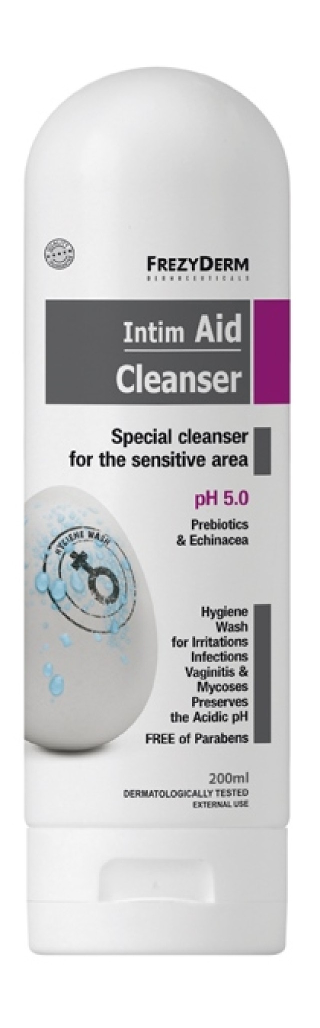 Frezyderm Intim Aid Cleanser pH5 Εξειδικευμένο Καθαριστικό για την Ευαίσθητη Περιοχή, 200ml