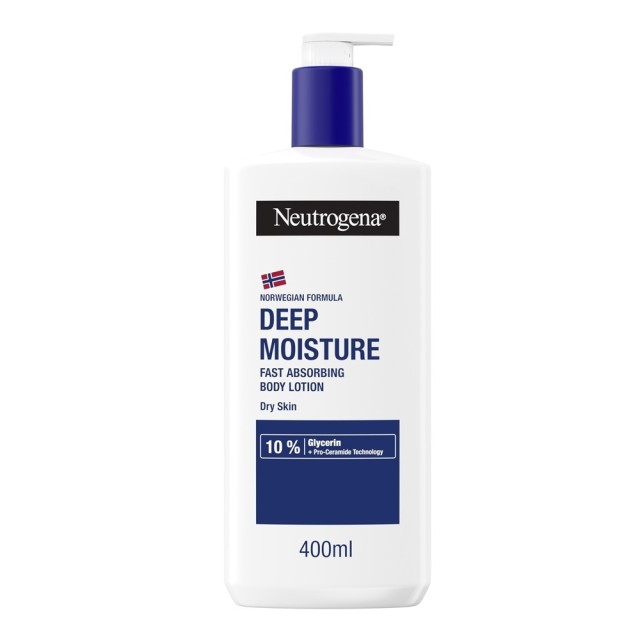 Neutrogena Norwegian Formula Deep Moisture Fast Absorbing Γαλάκτωμα Βαθιάς Ενυδάτωσης, 400ml