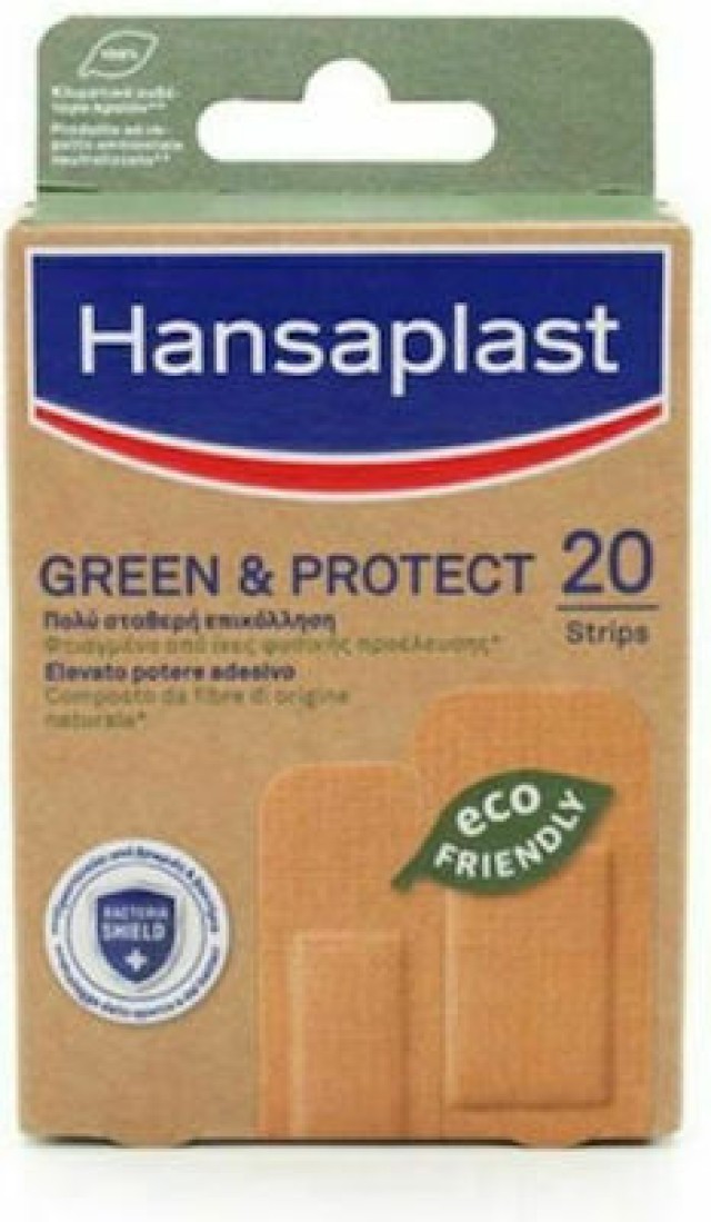 Hansaplast Αυτοκόλλητα Επιθέματα Green & Protect 20τμχ