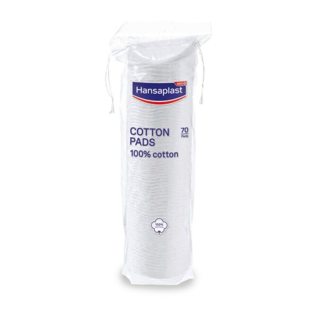 Hansaplast Cotton Pads Βαμβάκι Απαλοί δίσκοι, 70 Τεμάχια