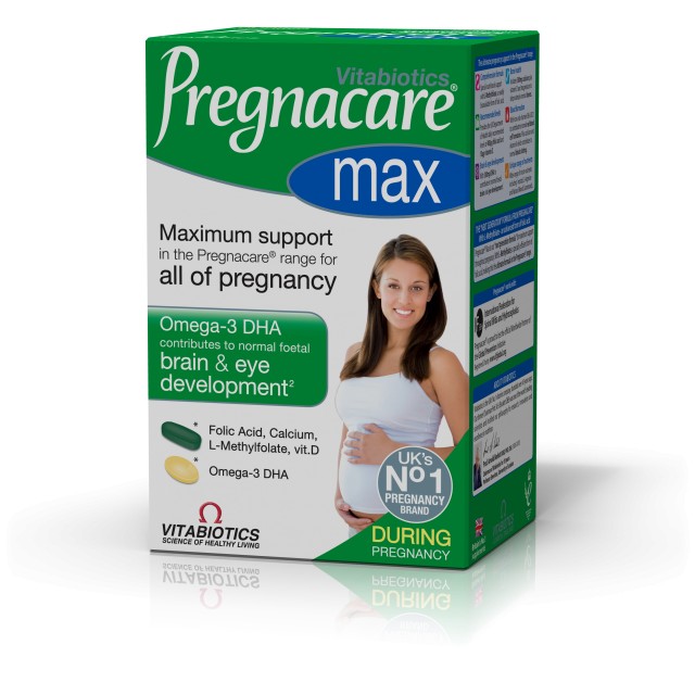 Vitabiotics Pregnacare Max Συμπλήρωμα για τη Μέγιστη Διατροφική Υποστήριξη των Γυναικών κατά την Περίοδο της Εγκυμοσύνης, 56 Ταμπλέτες + 28 Κάψουλες