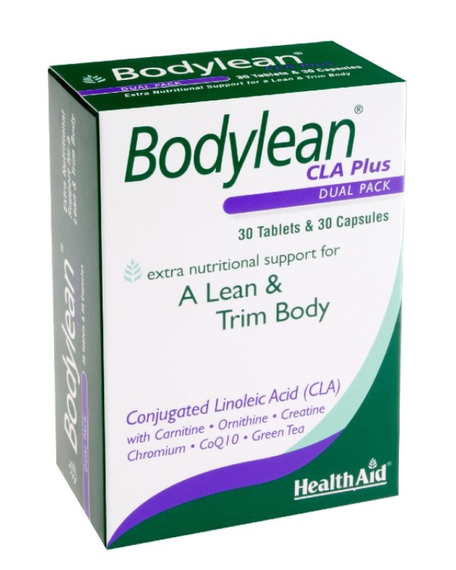Health Aid Bodylean CLA Plus Συμπλήρωμα Διατροφής για Αδυνάτισμα και Μυική Ενδυνάμωση, 30 Ταμπλέτες & 30 Κάψουλες