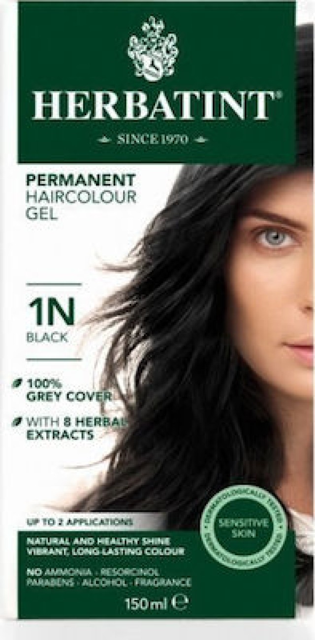 Herbatint Permanent Haircolor Gel 1N Φυσικό Μαύρο