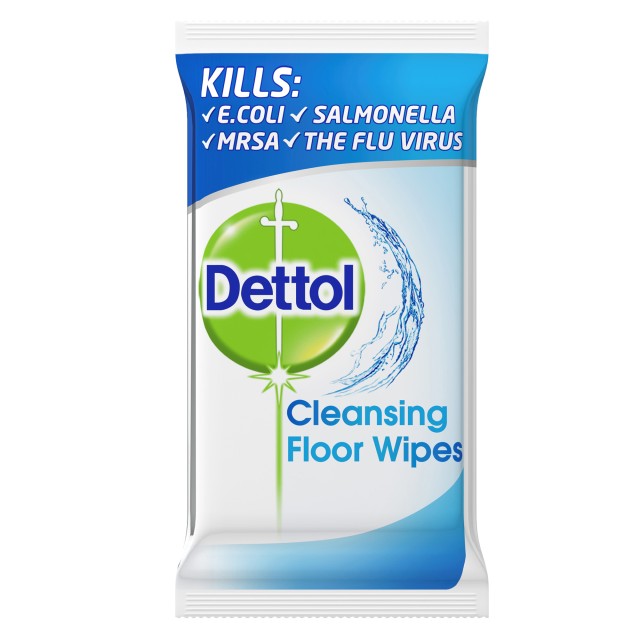 Dettol Cleansing Floor Wipes Υγρά Απολυμαντικά Πανάκια Καθαρισμού Επιφανειών 40 Τεμάχια