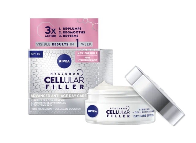 Nivea Hyaluron Cellular Filler Day Cream SPF15 Αντιγηραντική Κρέμα Ημέρας, 50ml