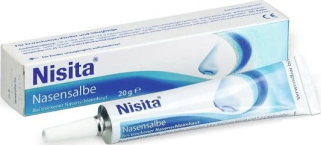 FarmaSyn Nisita Nasal Salve Αλοιφή για Ρινική Αποσυμφόρηση, Καθαρισμό και Ενυδάτωση του Ρινικού Βλεννογόνου, 10g