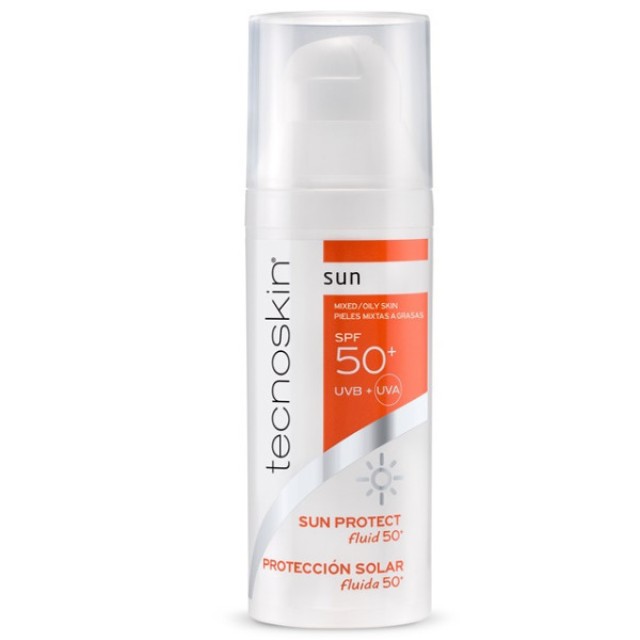 Tecnoskin Sun Protect Fluid SPF50+ Αντηλιακή Κρέμα Προσώπου Για Λιπαρές & Ακνεϊκές Επιδερμίδες, 50ml