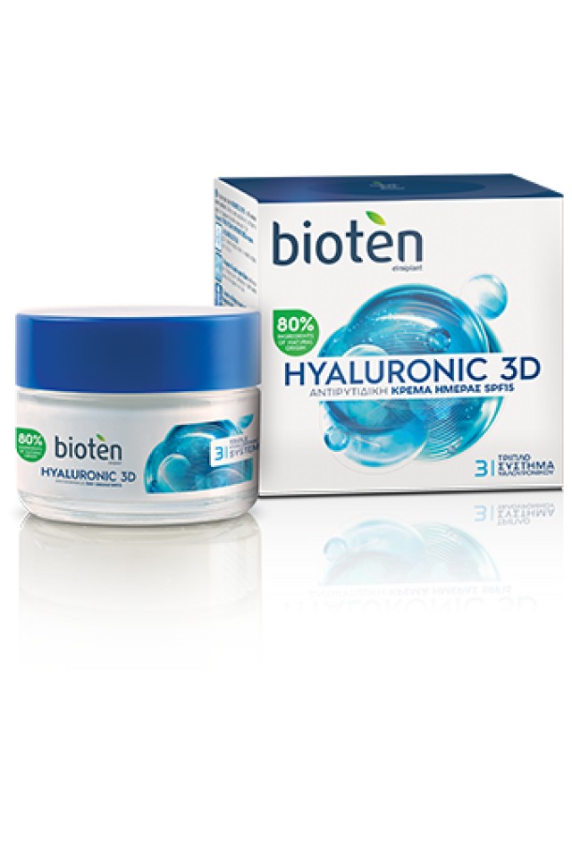 Bioten Hyaluronic 3D SPF15 Αντιγηραντική Κρέμα Ημέρας, 50ml