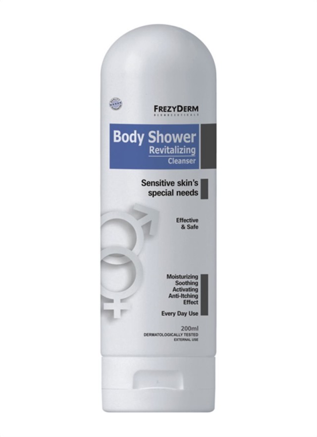 Frezyderm Body Shower Revitalizing Cleanser Απαλό Καθαριστικό Σώματος Για Ευαίσθητη Επιδερμίδα 200ml