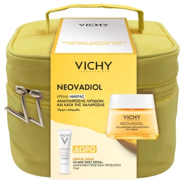 Vichy Neovadiol Post Menopause με Neovadiol Redensifying Lifting Day Cream Κρέμα Ημέρας 50ml + Δώρο Capital Soleil UV-Age Daily SPF 50+ Αντηλιακή Κρέμα Προσώπου 15ml + Νεσεσέρ