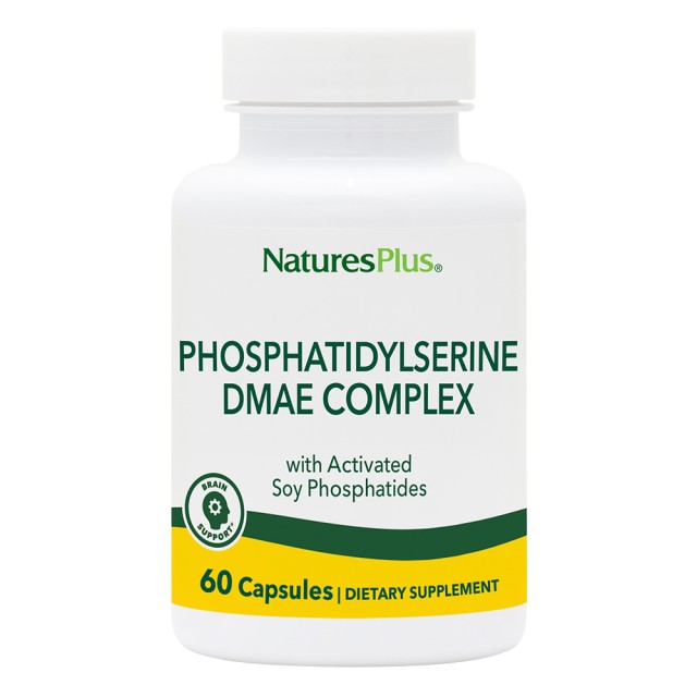Natures Plus Phosphatidylserine DMAE Complex Φόρμουλα για τη Βελτίωση των Εγκεφαλικών Λειτουργιών, 60 Κάψουλες