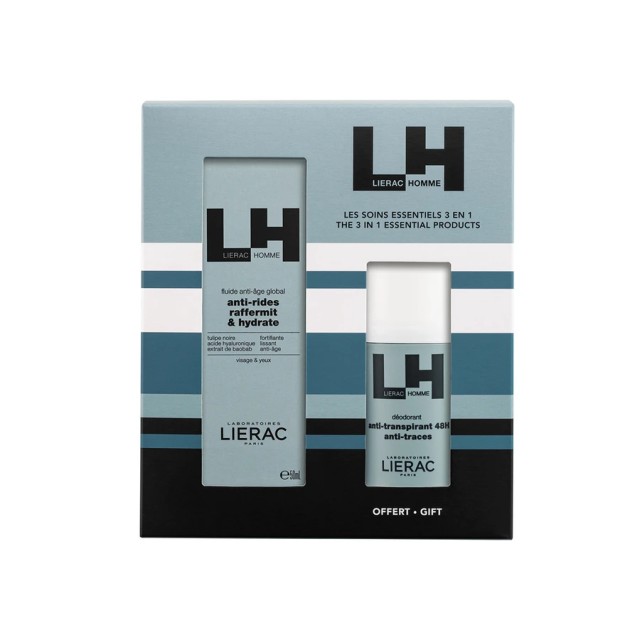 Lierac Promo Set Homme Anti-Age Fluid Αντιγηραντική Κρέμα 50ml + Deodorant Αποσμητικό 50ml