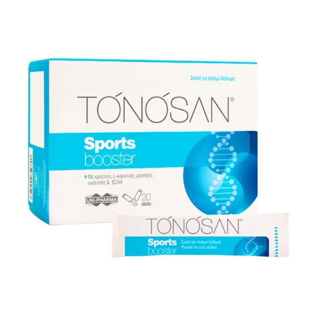 Tonosan Sports Booster, Συμπλήρωμα Διατροφής Για Υψηλές Απαιτήσεις & Καταπόνηση Του Σώματος, 20 Φακελίσκοι