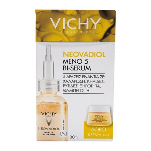 Vichy Neovadiol Meno 5 BI-Serum για την Περιεμμηνόπαυση & την Εμμηνόπαυση, 30ml & Δώρο Neovadiol Κρέμα Ημέρας Θρέψης, 15ml, 1σετ