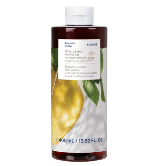 Korres Αφρόλουτρο Βασιλικός Λεμόνι, 400ml