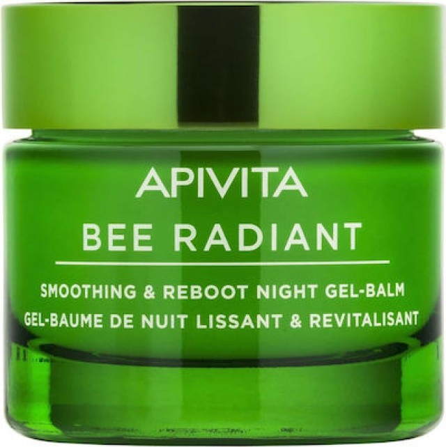 Apivita Bee Radiant Gel - Balm Νύχτας για Λείανση & Αναζωογόνηση με Λευκή Παιώνια & Πατενταρισμένη Πρόπολη, 50ml