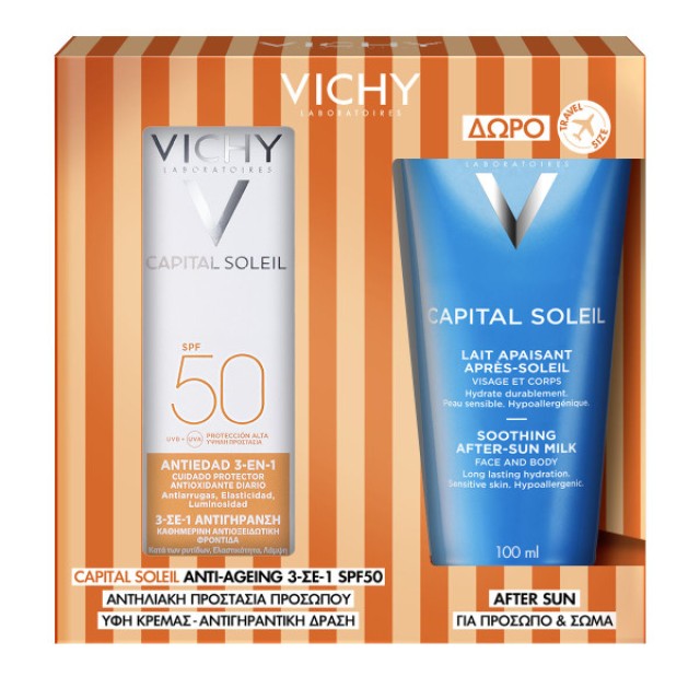 Vichy Promo Capital Soleil Anti-Ageing 3in1 Αντηλιακό Προσώπου κατά...