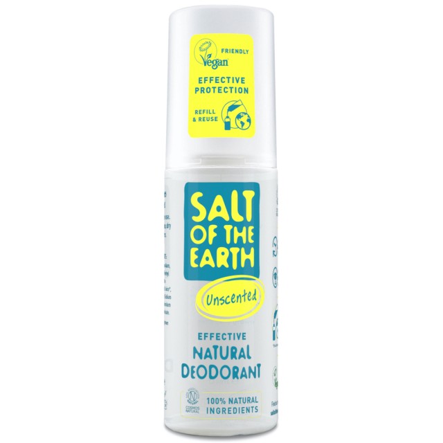 Salt of the Earth Unscented Αποσμητικός Κρύσταλλος σε Spray Χωρίς Άρωμα, 100ml